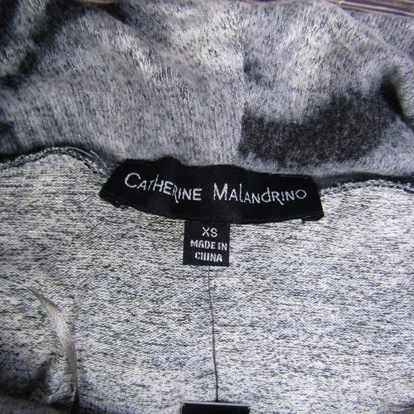 Catherine Malandrino NEW NWT XS Gray Black Dress Cowl Neck Animal Print - Picture 3 of 9